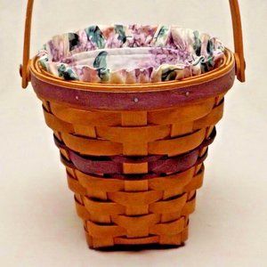 Longaberger 1994 May Series Lilac Basket with Liner Just a Great Find!